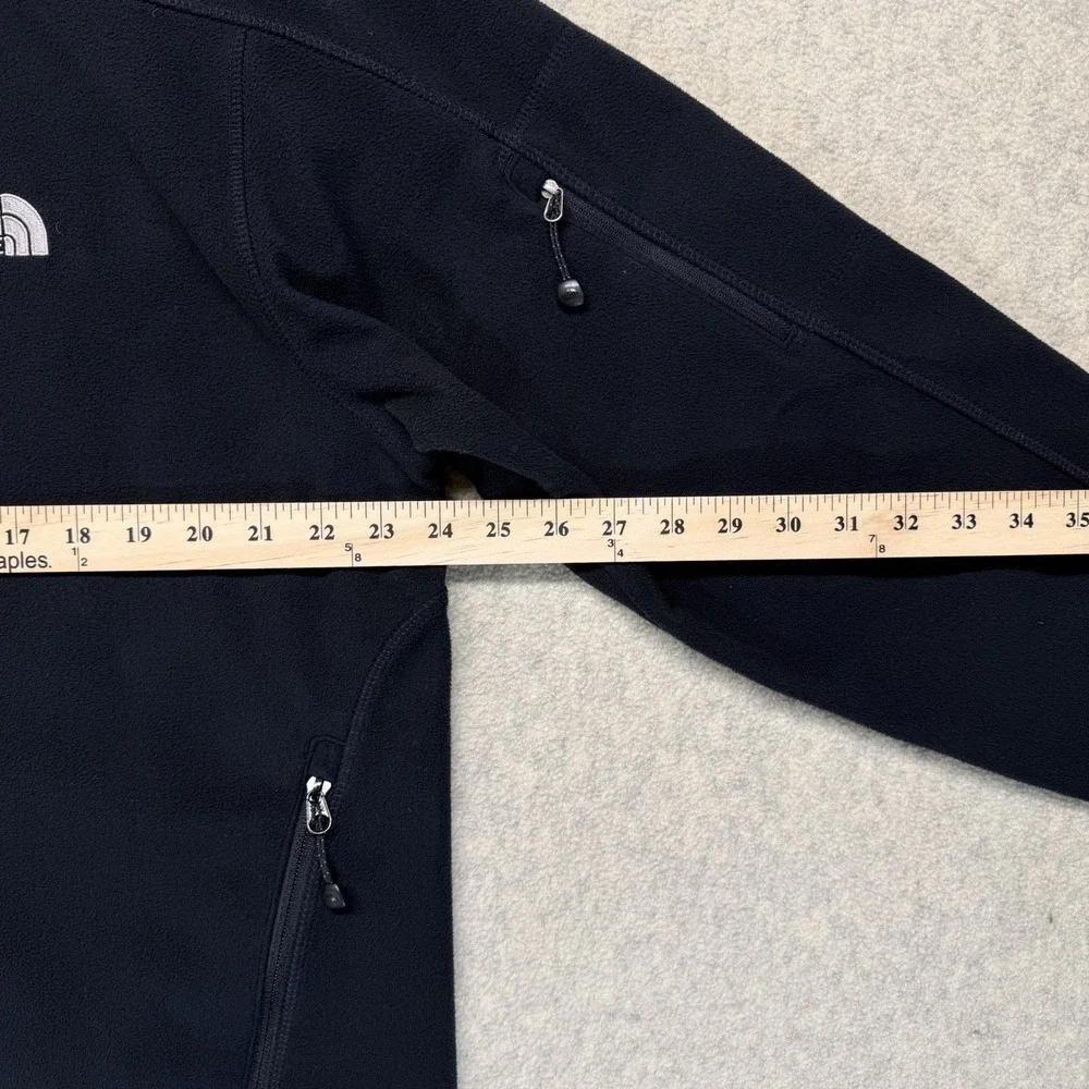 The North Face Mens Large Black Full Zip Fleece Jacket Outdoor Hiking